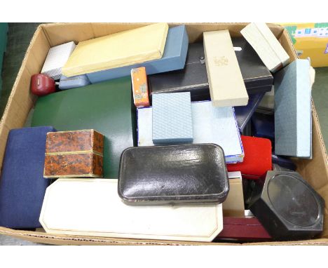 A collection of vintage and modern jewellery boxes