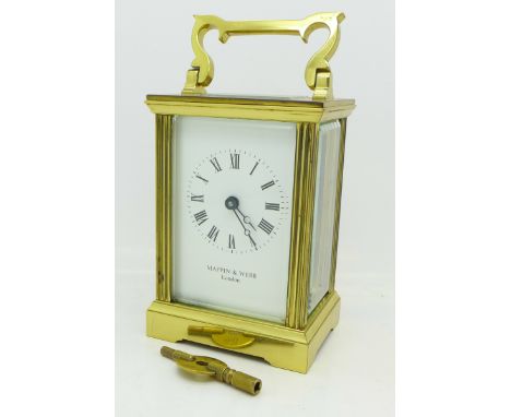 A carriage clock, Mappin &amp; Webb