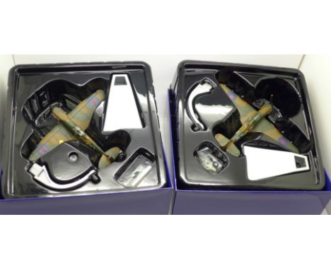 Two Corgi limited edition The Aviation Archive aircraft, Spitfire Mk.1 and Hawker Hurricane Mk1, boxed
