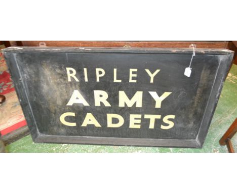 Salvage - a sign, Ripley Army Cadets, 107cm wide
