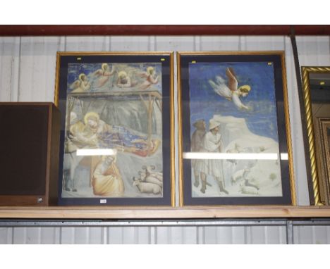 Two Old Master style reproduction religious prints 