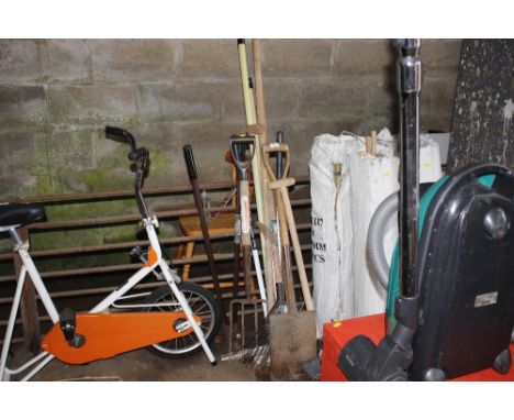 A quantity of various garden tools 