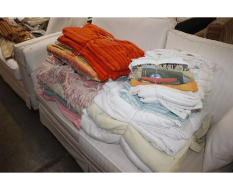 A quantity of various textiles etc
