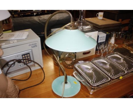 A decorative porcelain lamp