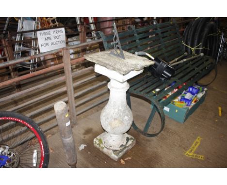 A pre cast baluster sundial 