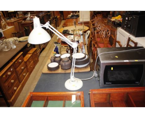 A vintage Angle Poise style lamp