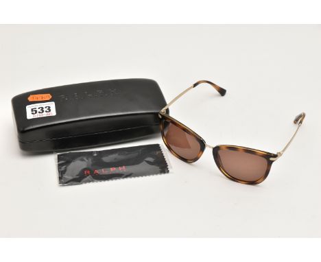 A PAIR OF 'RALPH LAUREN' SUNGLASSES, cat eye sunglasses, referance number RA5245, signed 'RALPH Ralph Lauren', prescription l