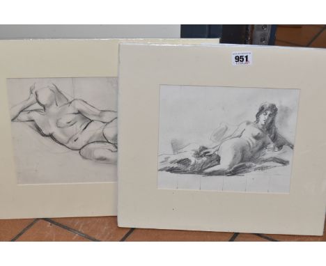 ATTRIBUTED TO BERNARD MENINSKY (1891-1950) RECLINING NUDE FEMALE, an unsigned sketch of a female figure, letter of authentici