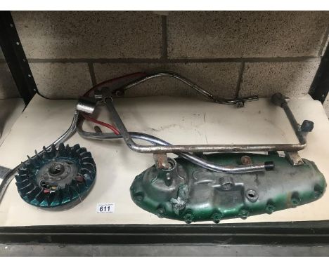 A Lambretta GP engine case and rotor.