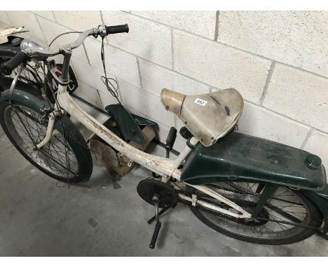 A 1966 Raleigh runabout, engine stripped, no documents.