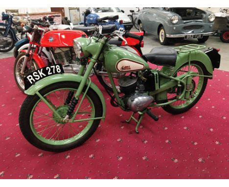 A 1957 BSA Bantam D.3 fitted with a 175cc engine, tidy older restoration, taxed 01/08/2019. MOT exempt.