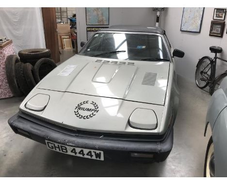A 1980 Triumph TR7 convertible, last MOT 1994, dry stores since, 2 ltr 5 speed engine, runs and car moves around, in need of 