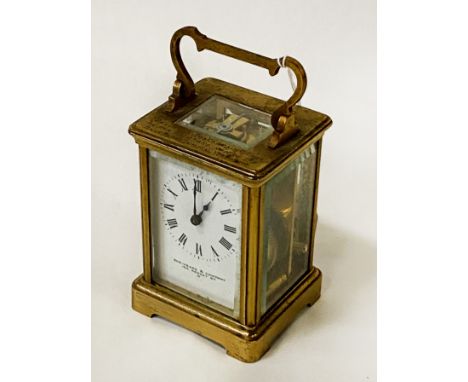 BRASS MANTLE CLOCK WITH KEY - 9.5 CMS (H) APPROX
