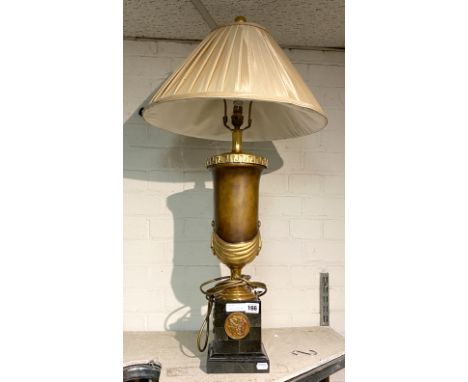 LARGE GILT TABLE LAMP - 63 CMS (H) EXCLUDING SHADE