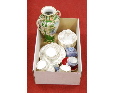 A collection of various ceramics to include Adderleys and a large Noritake vase (a/f)