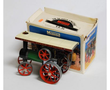 A boxed Mamod traction engine