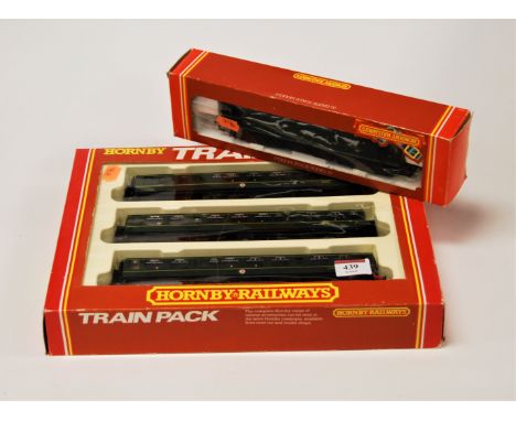A Hornby Railways boxed 00 gauge No. R369 BR 3 car diesel, multiple unit together with a Hornby No. R878 BR Bo-Bo diesel clas