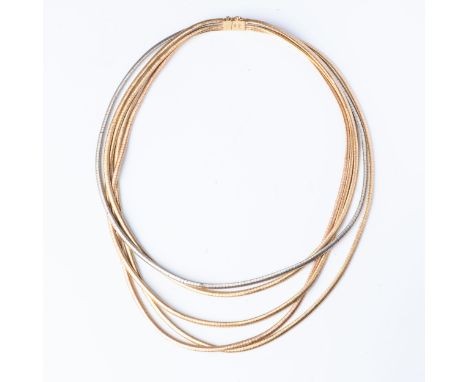 Five strand, hallmarked 750, approximately 38cmÂ in length 51gThis item is in Johannesburg.