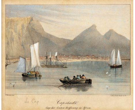 After Georg BalderCAPSTADT, CAP DER GUTEN HOFFNUNGZurich: Orell Füssli & Cie, c1850Hand-coloured lithograph, toning, window m