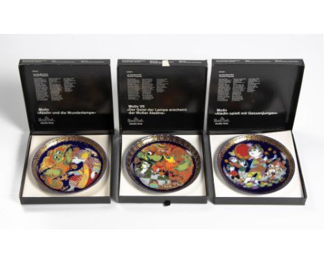 As new, boxed, motifs II and III; and A 'Magic Horse' Plate(3)