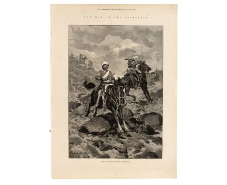 VariousTHE WAR IN THE TRANSVAAL, 3 ENGRAVINGSLondon Illustrated News, 1881After R C WoodvilleAttack on English Vedettes by th