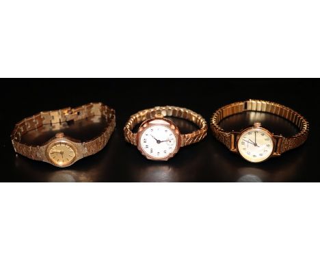 Excalibur 9ct Gold Watch, A/F, Together With Timex And Seconda Watches 