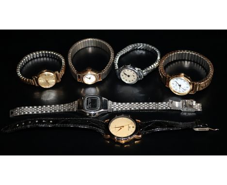 6 Ladies Watches To Include Braddon LCD Quartz, Lafavre, Ingersoll, Amertime And Timex 