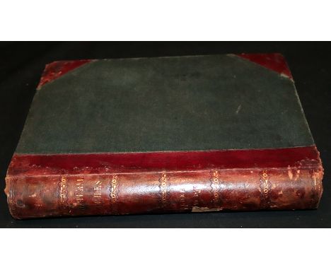 A hand made book called Architectural sketches - made up from various issues of "The Builder" from 1/6/1867 to 2/11/1872