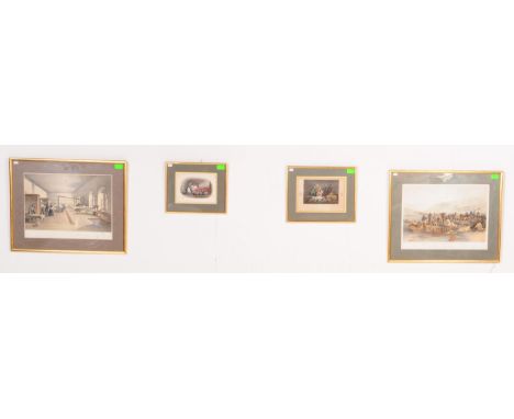 Selection of four Crimea War lithographic framed and glazed prints.&nbsp; Includes ' Miss Nightingale &amp; the Nurses in the