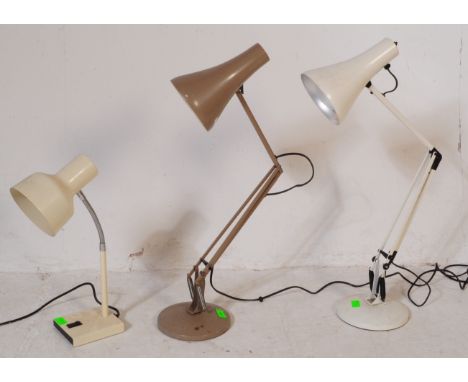 Collection of mid century lighting to include a Herbert Terry style Anglepoise lamp, 1001 lighting manner Anglepoise lamp and