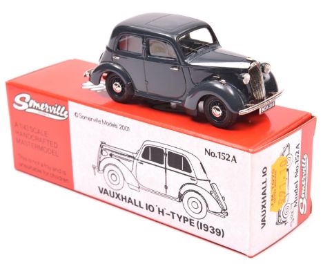 Somerville Models 152A 1939 Vauxhall 10 'H'-Type in RAF blue (dark grey) with silver flash to bonnet, light blue interior, nu