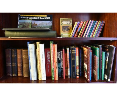 36+ railway related books. Including good examples by publishers such as Locomotive Publishing Co., Ian Allan, OPC, etc. Titl