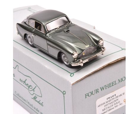 Four Wheel Models by S.M.T.S. (FWAM8) 1957 Aston Martin DB MkIII coupe. In metallic green with light grey interior, fitted wi