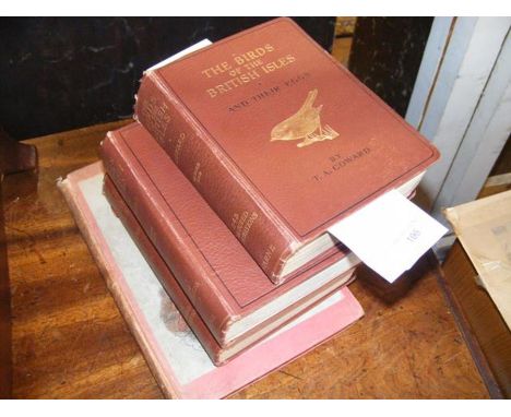 The birds of The British Isle and their eggs by Coward - in three volumes, together with Hunting in the Golden Days