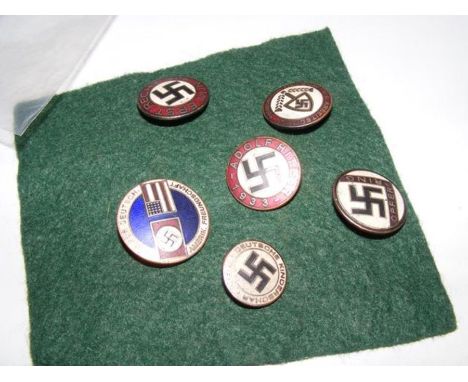 A selection of six German enamel badges