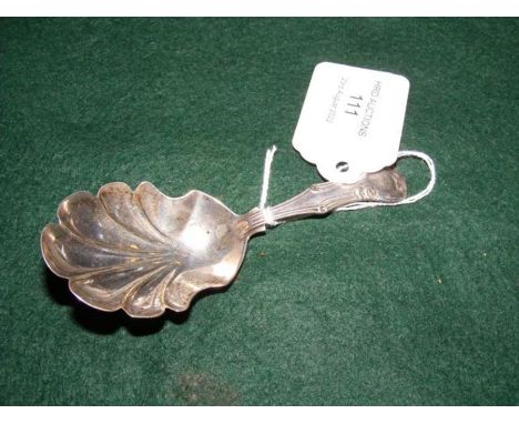 A silver caddy spoon, Exeter 1863 by James &amp; Josiah Williams