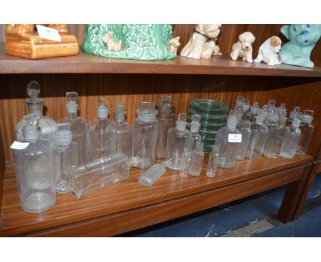 Vintage Glass Druggists Bottles etc. 