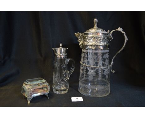Crystal Decanter, Trinket Box, etc. 