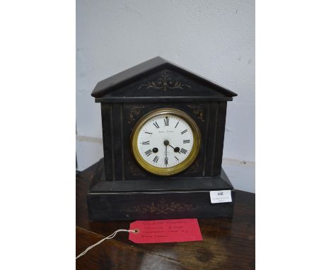 Slate Mantel Clock with 8 Day Movement by John Bison 