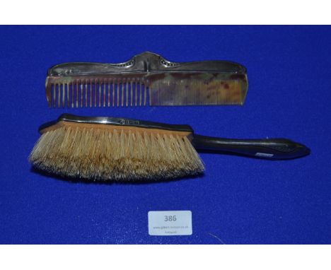 Hallmarked Sterling Silver Brush and Comb - Birmingham 1916/17 