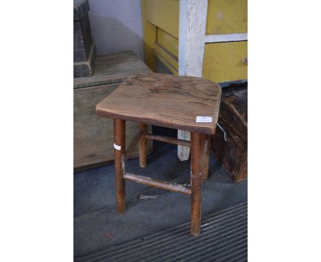 Vintage Elm Seated Stool 