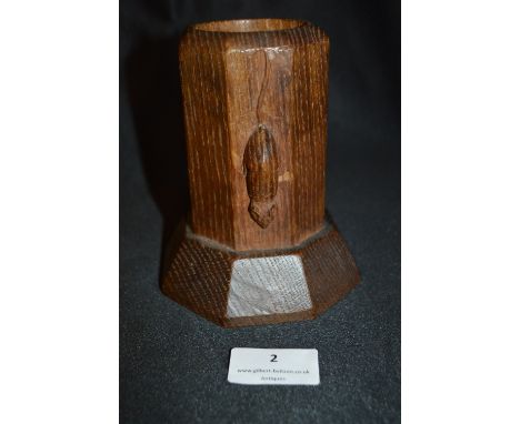 Robert Thompson Mouseman Oak Pencil Pot 