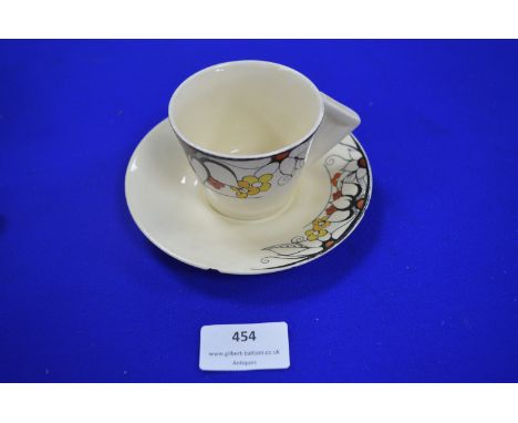 Clarice Cliff Bizarre Wilkinson Ltd Cup &amp; Saucer (minor faults)