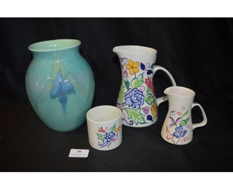 Poole Vase and Jug Set 