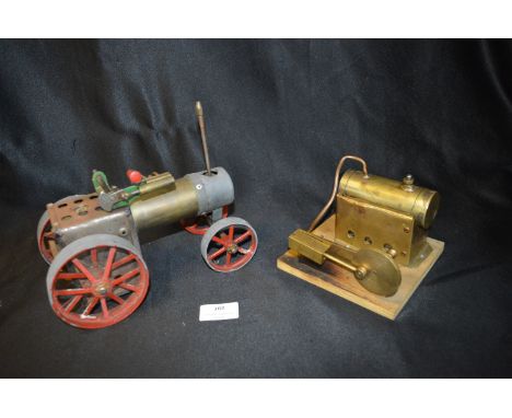 Toy Steam Traction Engine for Restoration plus Scratch Built Donkey Engine 