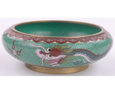 A Chinese Cloisonne enamel bowl,with dragon design, diameter 6.25".