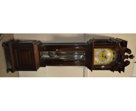 A large and impressive Edwardian mahogany 8-day musical longcase clock,with a 12" arch-top brass dial, a superb quality movem