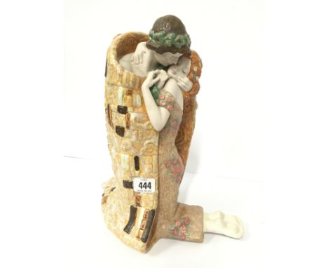A Lladro Gres china figure group modelled as The Kiss (8204), (13 inches approx.).