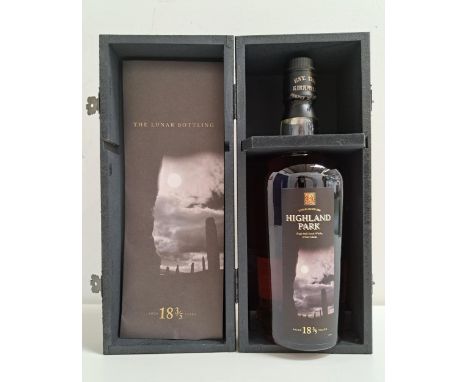 HIGHLAND PARK - THE LUNAR BOTTLING SINGLE MALT SCOTCH WHISKY ORKNEY ISLESaged 18 3/5 years, 70cl and 45.1%. Level low neck. i