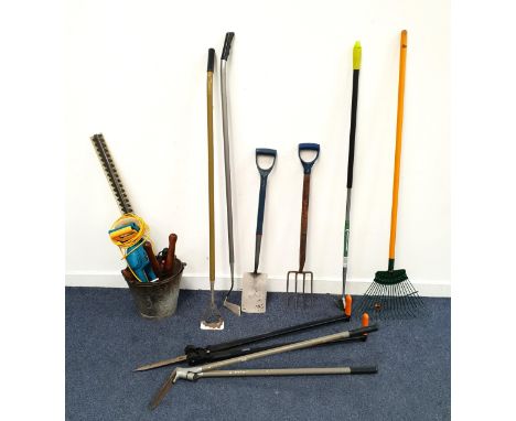 LARGE SELECTION OF GARDENING TOOLS AND EQUIPMENTincluding a Dobbies Essential hedge trimmer, Black and Decker drill, edging t
